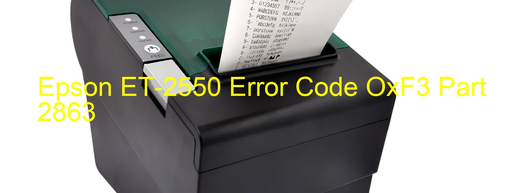 Epson ET-2550 Error Code OxF3 Part 2863