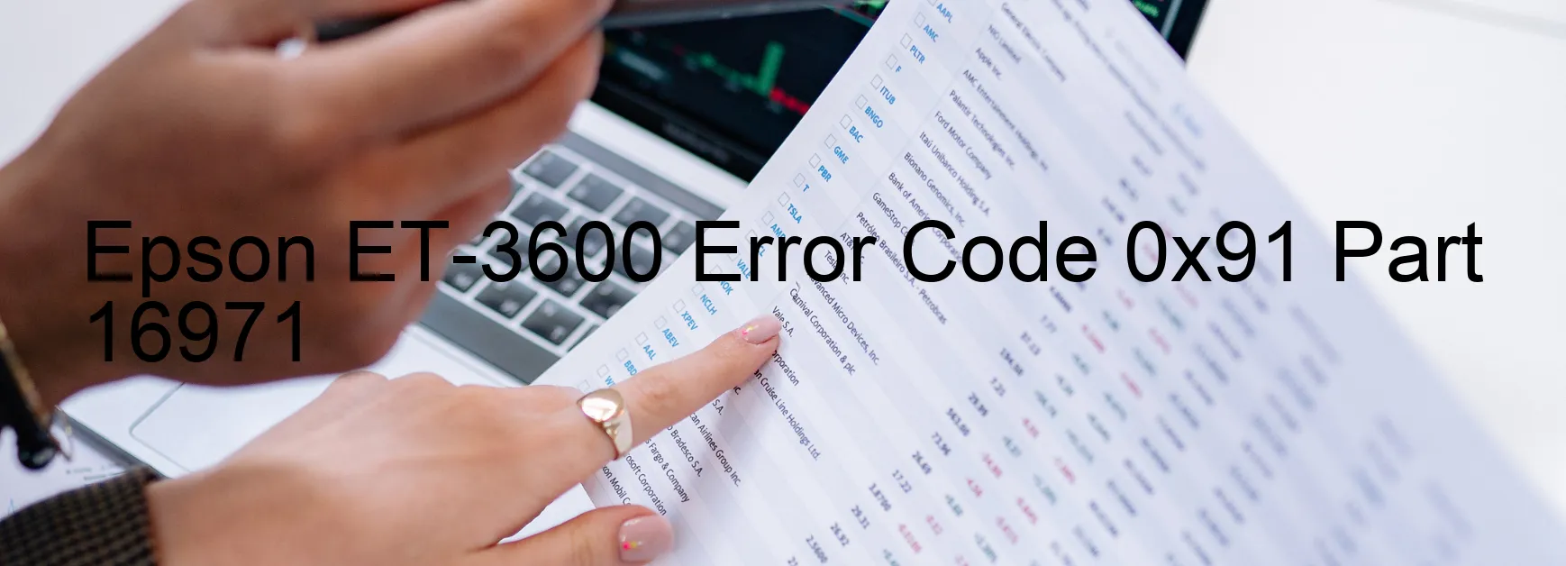 Epson ET-3600 Error Code 0x91 Part 16971