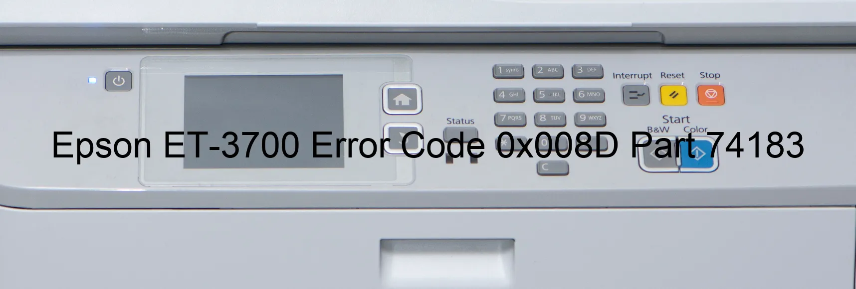 Epson ET-3700 Error Code 0x008D Part 74183