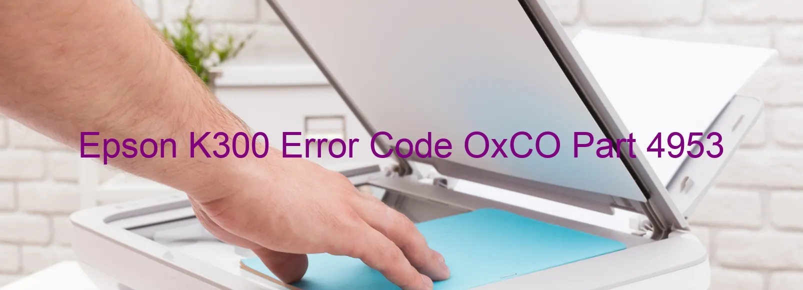 Epson K300 Error Code OxCO Part 4953