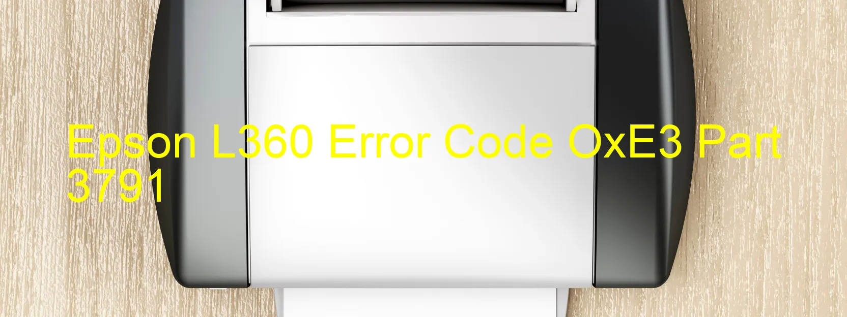 Epson L360 Error Code OxE3 Part 3791