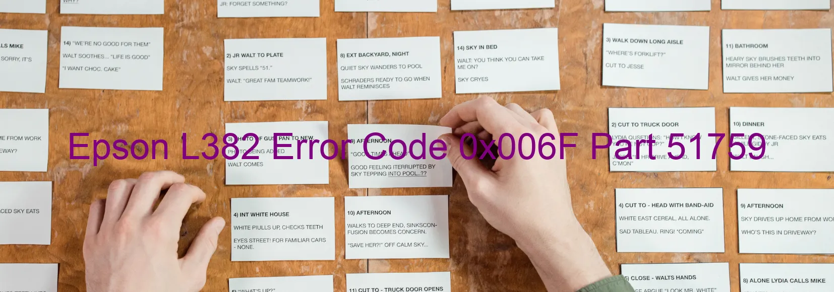 Epson L382 Error Code 0x006F Part 51759