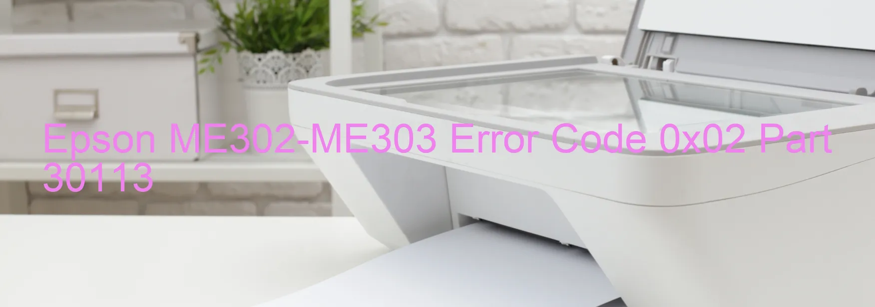 Epson ME302-ME303 Error Code 0x02 Part 30113