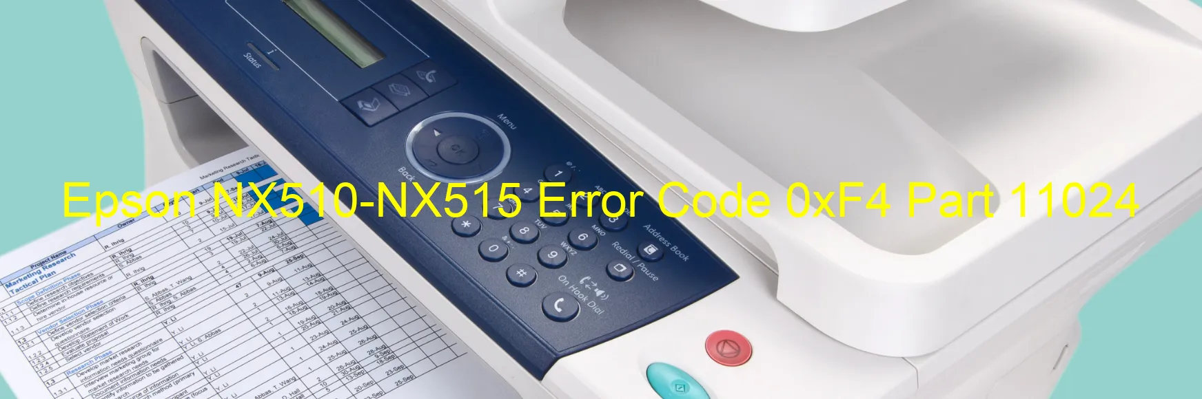 Epson NX510-NX515 Error Code 0xF4 Part 11024