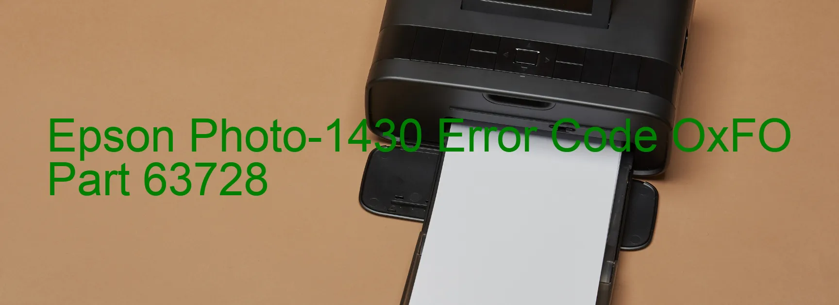 Epson Photo-1430 Error Code OxFO Part 63728