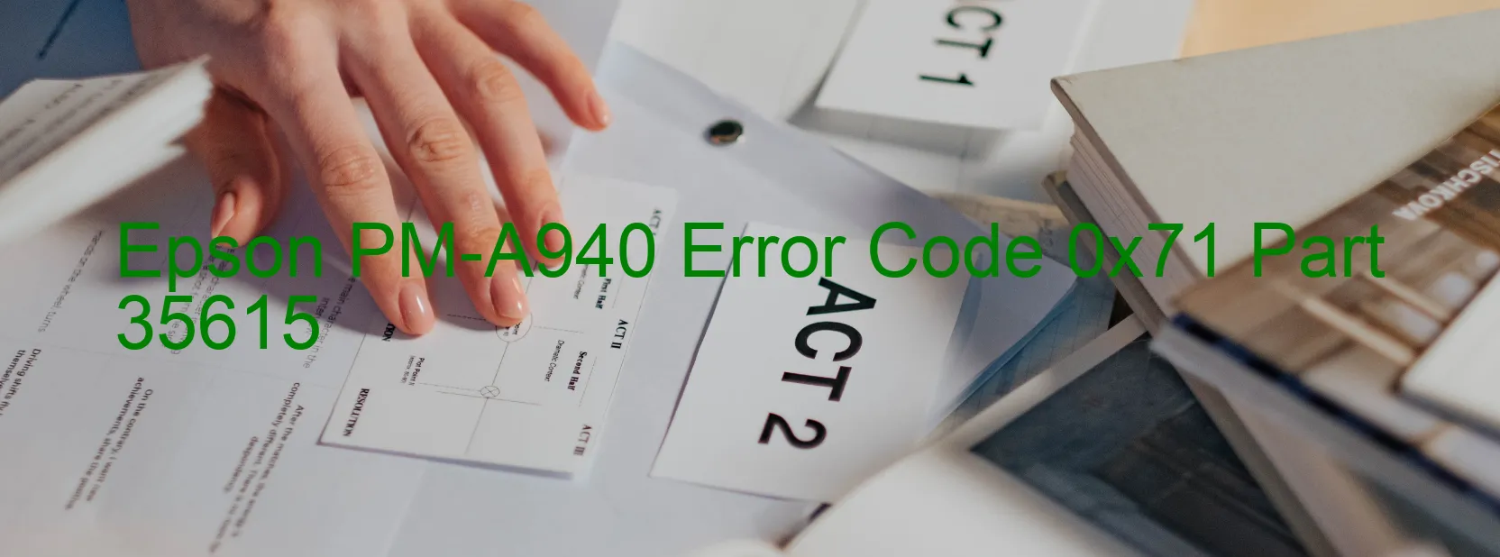 Epson PM-A940 Error Code 0x71 Part 35615