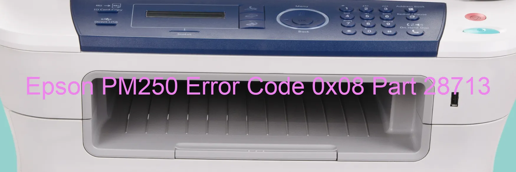 Epson PM250 Error Code 0x08 Part 28713