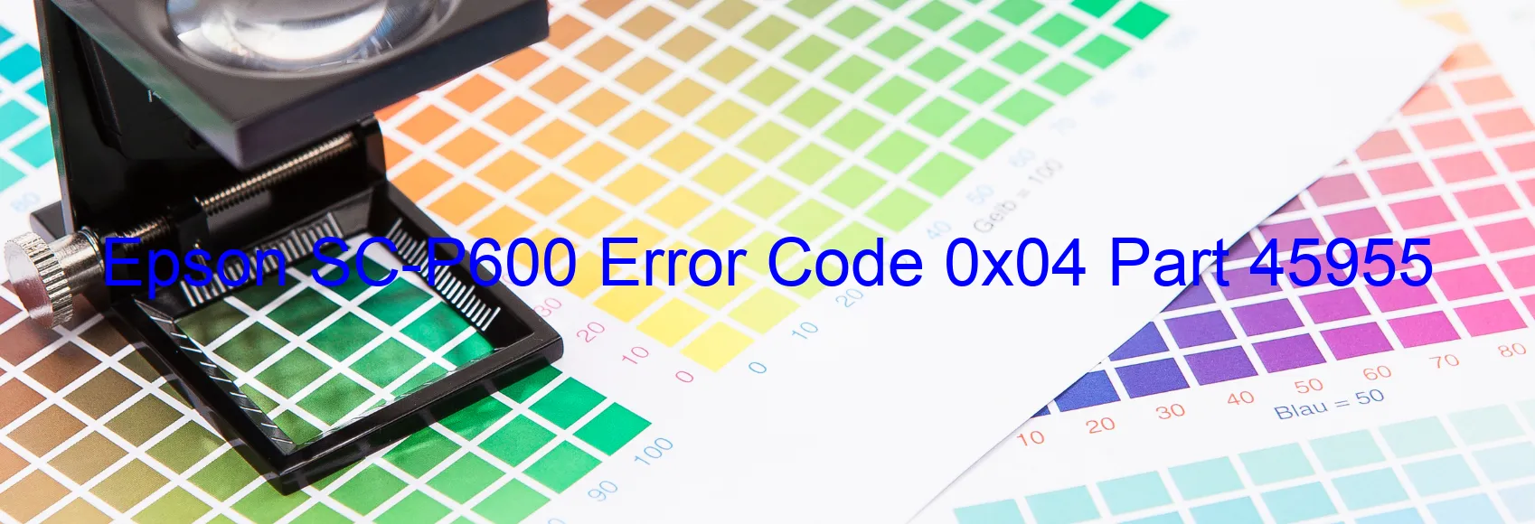 Epson SC-P600 Error Code 0x04 Part 45955