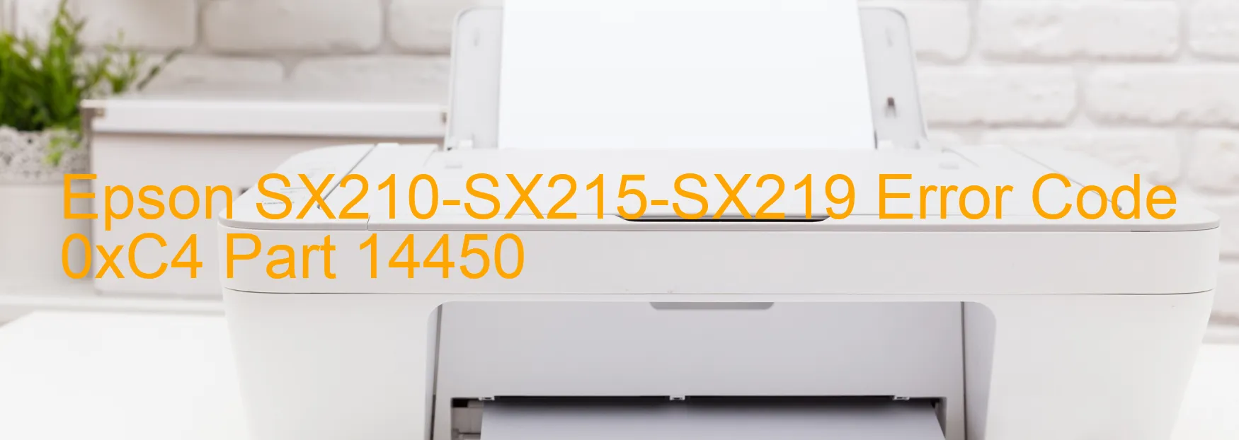 Epson SX210-SX215-SX219 Error Code 0xC4 Part 14450