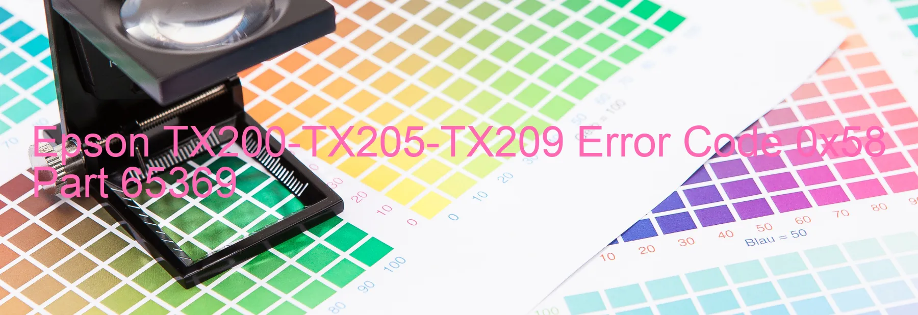 Epson TX200-TX205-TX209 Error Code 0x58 Part 65369