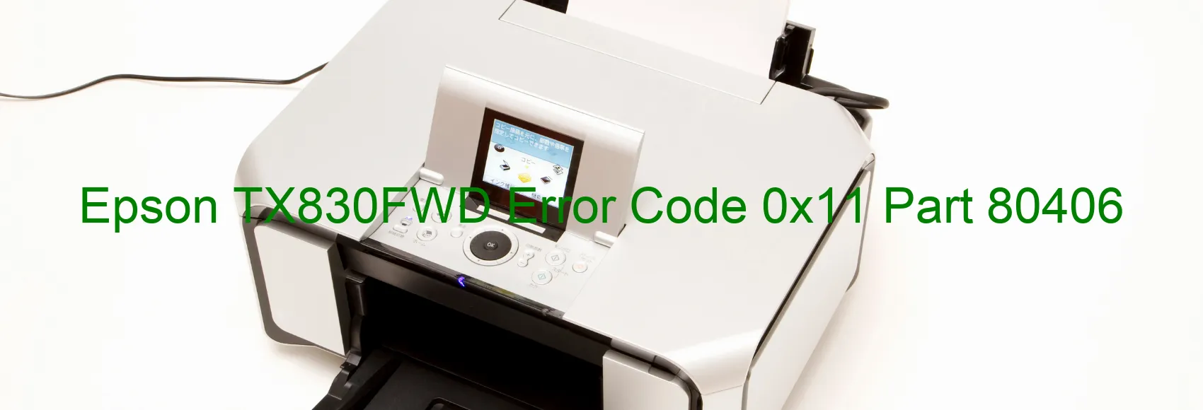 Epson TX830FWD Error Code 0x11 Part 80406