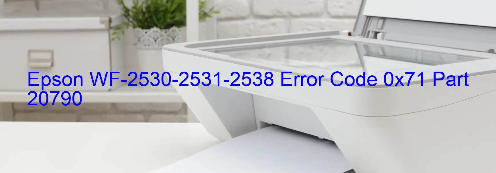 Epson WF-2530-2531-2538 Error Code 0x71 Part 20790