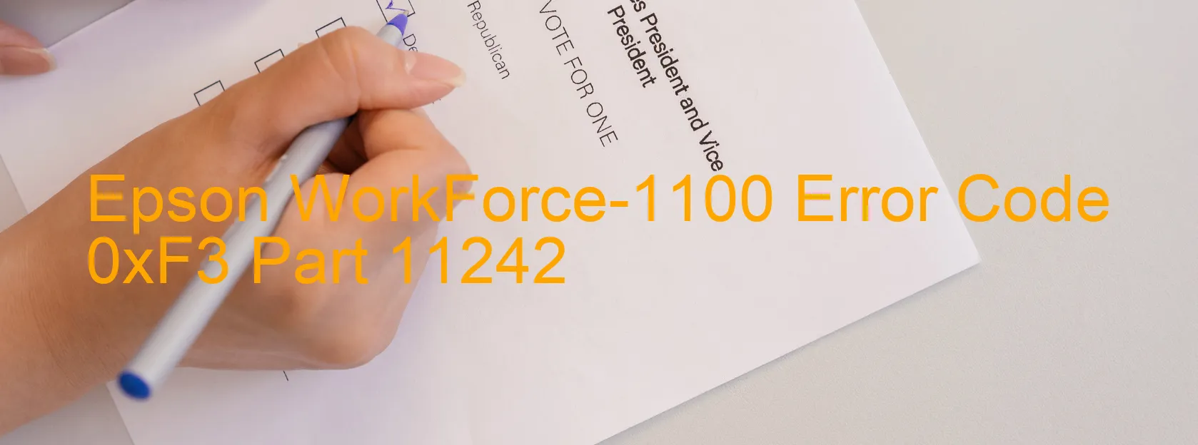 Epson WorkForce-1100 Error Code 0xF3 Part 11242